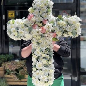 Coroana funerară Cruce 70cm
