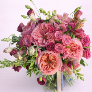 Buchet trandafiri  englezești – Apus cald