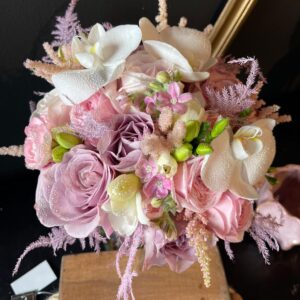 Buchet de mireasă roz-lila