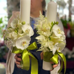 Lumânări cununie “ Elegantă Verde”