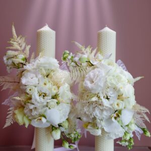 Set elegant de lumânări de nuntă
